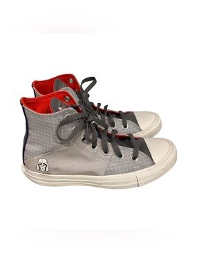 Hasbro Gray Unisex Limited Edition Transformers High-Top Converse Shoes Size 5.5
